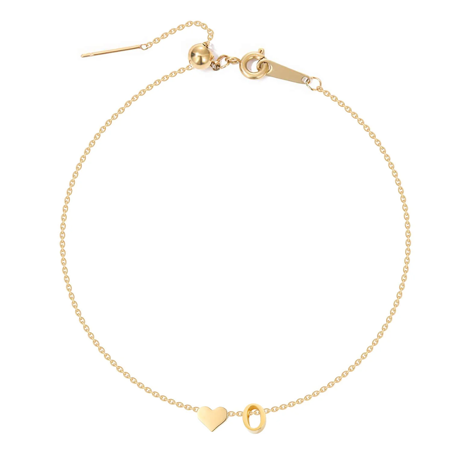 Dainty Initial Heart Bracelet - Image 18