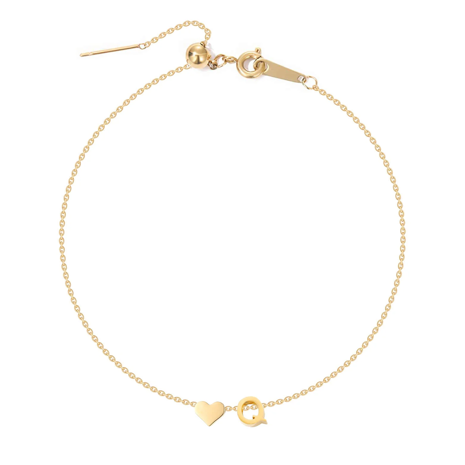 Dainty Initial Heart Bracelet - Image 20