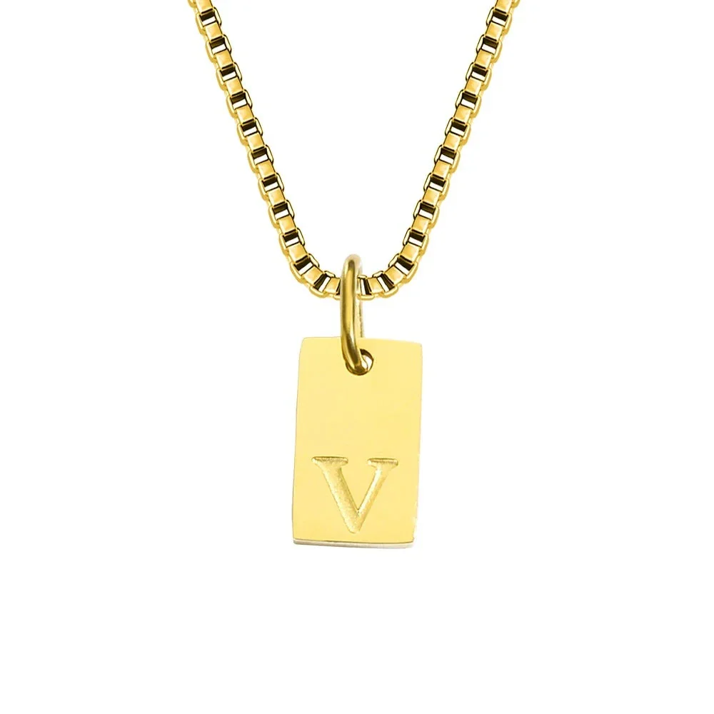 Dainty Initial Tag Necklace - Image 29