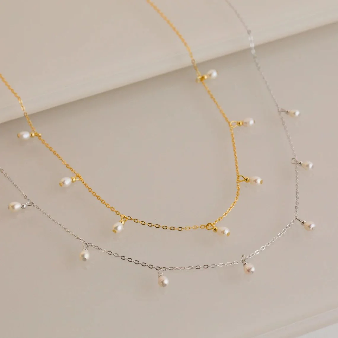Lucky No. 7 Pearl Drop Necklace - Image 4
